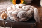 British Isles Humbug Wool Roving- Shetland  Bluefaced Leicester  Manx Loaghtan