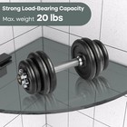 2-pack Glass Shower Shelves Adhesive Wall Mounted Organizer Black Aluminum