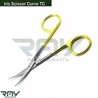 5 Pcs New German Iris Scissors Tc 4 5  Curved Surgical Dental Surgery Instrument