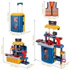 Kids Tool Bench Set With Toolbox   Electric Drill - Toddler Construction Playset