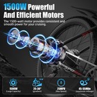 Electric Bike For Adult 1500w 65mile 25mph 26   Fat Tire Off-road Mountain Ebike