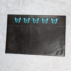 Horchow Leather Desk Pad Made In Italy 15 1 2  X 23  Brown Turquoise Butterfly