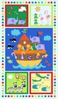 Noahs Ark Cheater Design Baby Wall Hanging Quilt Top Panel Fabric 100  Cotton