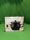 Toastmaster 4 Qt Black Cauldron Slow Cooker Removable Crock Glass Lid Brand New