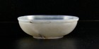 Hand Crafted Natural Chalcedony Carved Oval 683 Carats Gemstone Bowl Home Decor