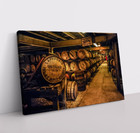 Laphroaig Scotch Whiskey Barrels Bar Lounge Wall Art Decor Framed Canvas Print