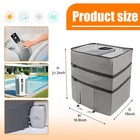 Inflatable Spa Heater Cover With Zipper Opening And Transparent Pvc Top Windo   