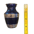 Edenstar Cobalt Blu Brass Keepsake Cremation Urn Small Token Memorial W  Pouch B