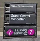 Vintage Irt Redbird Nyc Subway Roll Sign Box R33 R36 Shea Stadium Mets Queens Ny