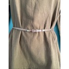 Vintage 70s 80s Silver Metal Mesh Chain Belt With Geometric Links 36 -37   Waist