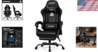 Racing Style Gaming Chair With Footrest - Carbon Black