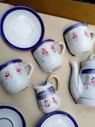 Antique Porcelain 14 Piece German Children Doll Tea   Coffee Set Service Flowers