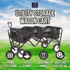 Mac Sports Xtender 52  Extra Long Collapsible Utility Storage Wagon Cart  Black