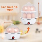 14-egg Poacher Electrical Clear Plastic Steamed Heatly Nutrition 350 W 220v New