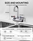 Commercial Restaurant 4  Wall Mount Faucet - 3 5  Swivel Gooseneck Spout