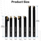 21 Pcs Kit indexable Lathe Turning Tool 1 2  12mm Shank 7pcs Metal Lathe Cutting