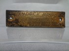 Antique Haydock Bros  Carriage Makers Plate