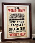 Vintage Baseball Beautifully Framed 1932 World Series Reprint Poster Cubs V  Nyy