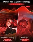 670nm Red Light Book Light For Reading In Bed  Dimmable Usb Rechargeable Clip On