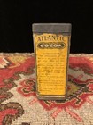 Antique Vintage A   P Atlantic Cocoa Tin Can With Early Paper Label Embossed Lid