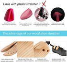 2 Way Cedar Shoe Trees Wooden Shoe Stretcher adjustable Large Size For Men And W