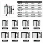 4pcs 2 5 Inch Butt Joint Band Exhaust Clamp Sleeve Coupler T304 Stainless Steel 