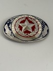 Men Large Metal Belt Buckle Western Cowboy Texas State Lone Star Casual Dressy