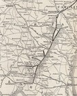 1912 Antique Georgia   Florida Railway Map Augusta Ga To Madison Florida 2685