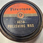 Vintage Firestone Tire Auto Polishing Wax Metal Can Furniture Polish Advertising
