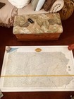 Pennsylvania Laminated Map Howard Wm Higbees 56 5in X 34 5in Streams Of Pa Map