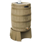 50 Gal  Khaki Rain Barrel Lightweight Recycled Uv Inhibited  stand Only 