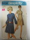 Vintage 60 s Simplicity 8438 Side-seam Top-stitched Dress Sewing Pattern Women