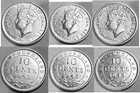 1938 To 1947 Newfoundland Dime World Silver King George Vi Canada Set 9 Coins