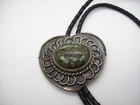Vintage Southwest 925 Sterling Silver Turquoise Bolo Tie  Handmade  Mexico