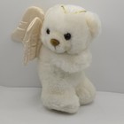 Russ Angel Teddy Bear Vintage Stuffed Ivory Gold Halo Wings 1987 Approx 7 5 Inch