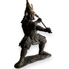 Japanese Antique Samurai Warrior Bronze Statue Meiji Figurine Metalwork 21 6 In