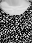 Michael Kors Ladies Short Sleeve  Top  Black  White  Large  Nwt