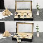 12 Slots Watch Box Pu Leather Watch Case Organizer Watch Display Case Lockable