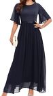 Women Lace Maxi Chiffon Bridesmaid Formal Party Prom Long Evening Wedding Dress