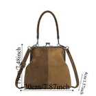 Vintage Black Kiss Lock Frame Bag Shoulder Crossbody Handbag Purse Retro Clutch