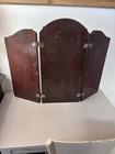 Vintage Art Deco Trifold Vanity Mirror With Solid Mahogany Wood Backing 