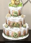 3 Tier Winnie The Pooh Diaper Cake Baby Shower   Gender Neutral Baby Shower