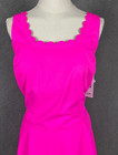 Women s Scalloped Tennis Dress Built In Shelf Bra Padded Hot Pink Large Nwt s 