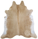 Real Cowhide Rug Beige Speckled - Size 6 X 7-8 