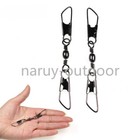 50pcs Barrel Swivel With Double Interlock Snap Fishing Swivel Connector