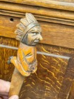Vintage antique Carved Wood Comical Letter Opener Native American Indian