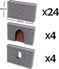 Dungeon Walls Modular Dnd Terrain Set - 48 Piece Tabletop Role-playing Scenery -