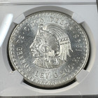 Ngc Ms-65 1948 Mexico Silver 5 Pesos Cuauhtemoc   Antique White Mexican S5p