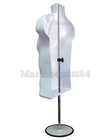  2 Pack Male Mannequin Form   Hanger   Stand - White Torso Body Form For T Shirt