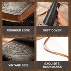 Leather Vintage Journal For Men Soft Cover Notebook 256 Lined Pages Travel Diary